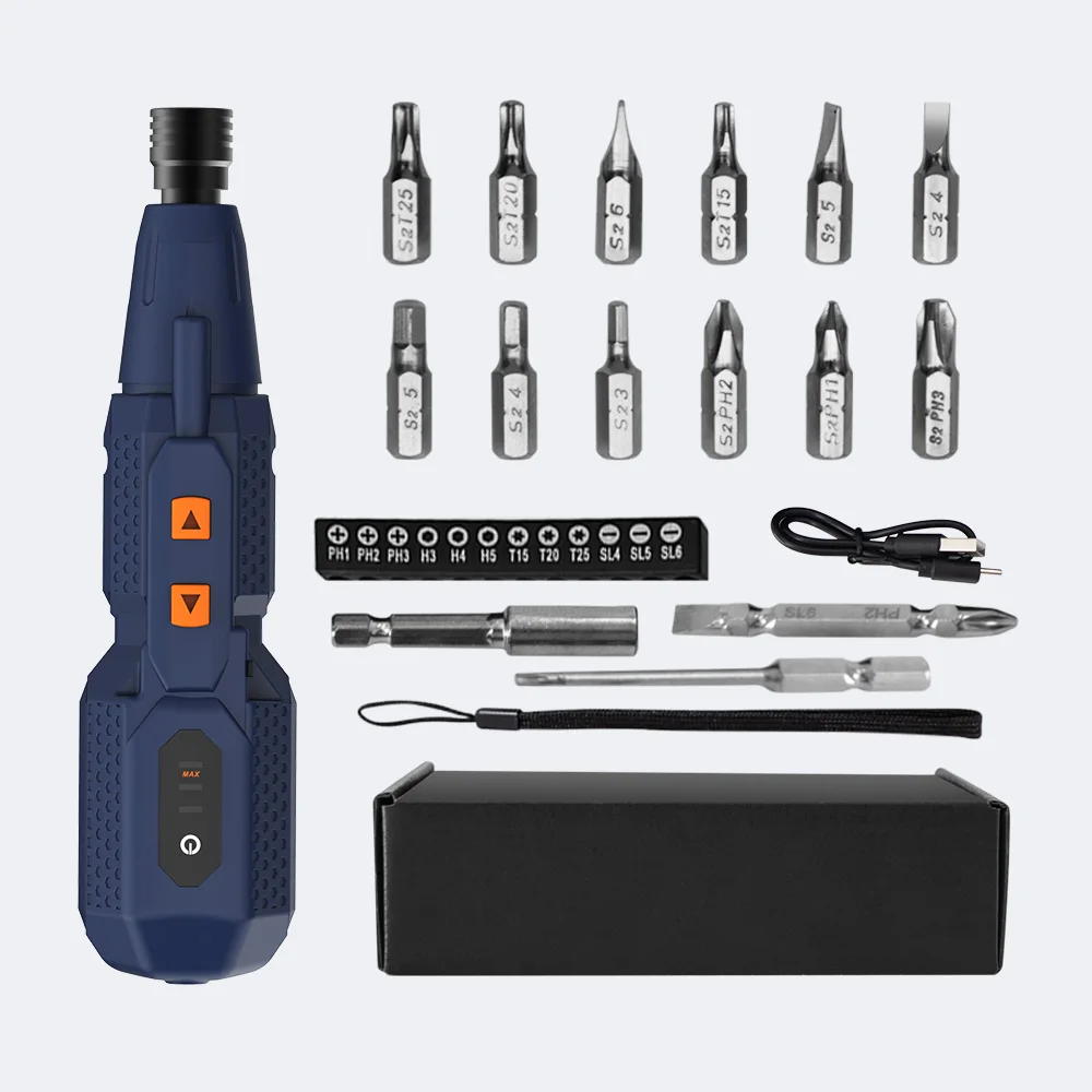 Electric Screwdriver Rechargeable Usb - ไขควงไฟฟ้าไร้สายชุด 4.2V ไขควงไฟฟ้าอัจฉริยะพร้อมไฟ LED USB ชาร์จบ้านซ่อมชุดเครื่องมือ
