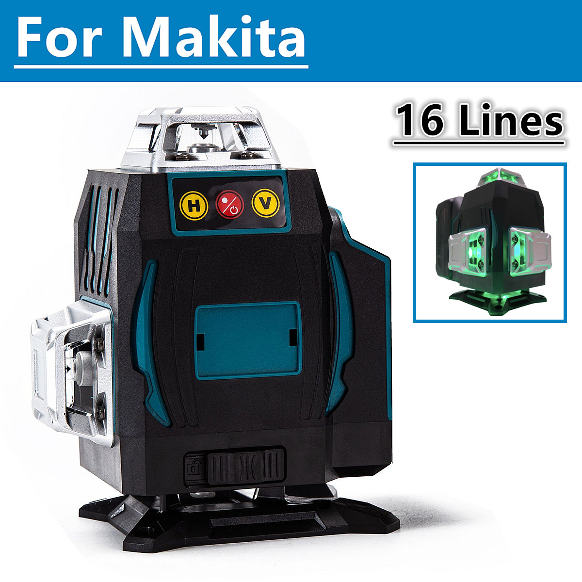 Laser Level 16 Lines 4D Green - สําหรับแบตเตอรี่ Makita 18V 16 เส้น 4D