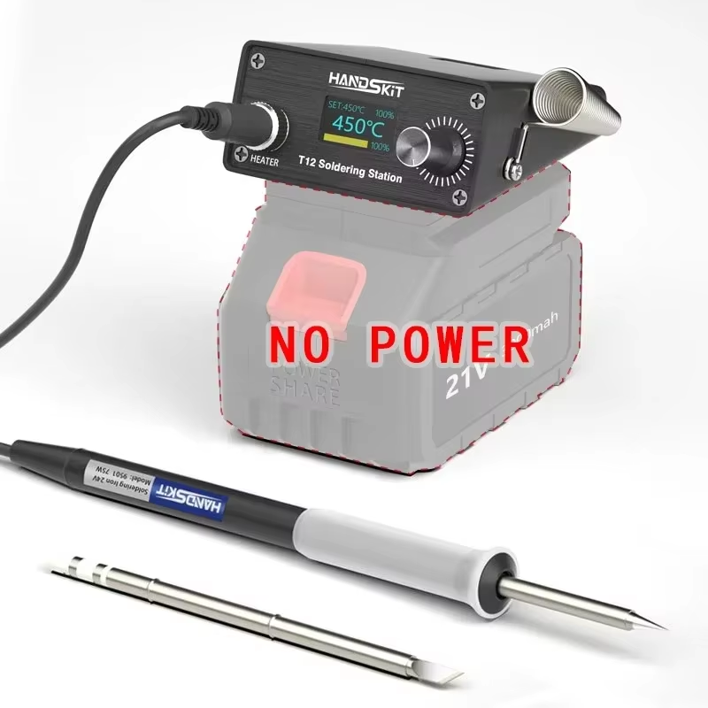 Digital Soldering Station T12 - สถานีบัดกรีดิจิตอล T12 พร้อมระบบควบคุมอุณหภูมิ LCD - ชุดเครื่องมือปรับปรุงแบบพกพาสําหรับการซ่อมอิเล็กทรอนิกส์