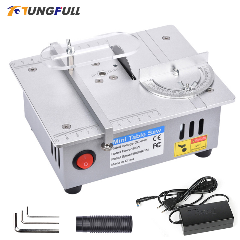 Mini Table Saw For Woodworking - เลื่อยวงเดือนขนาดเล็ก 96 วัตต์ 5000 รอบต่อนาที เครื่องตัดงานไม้