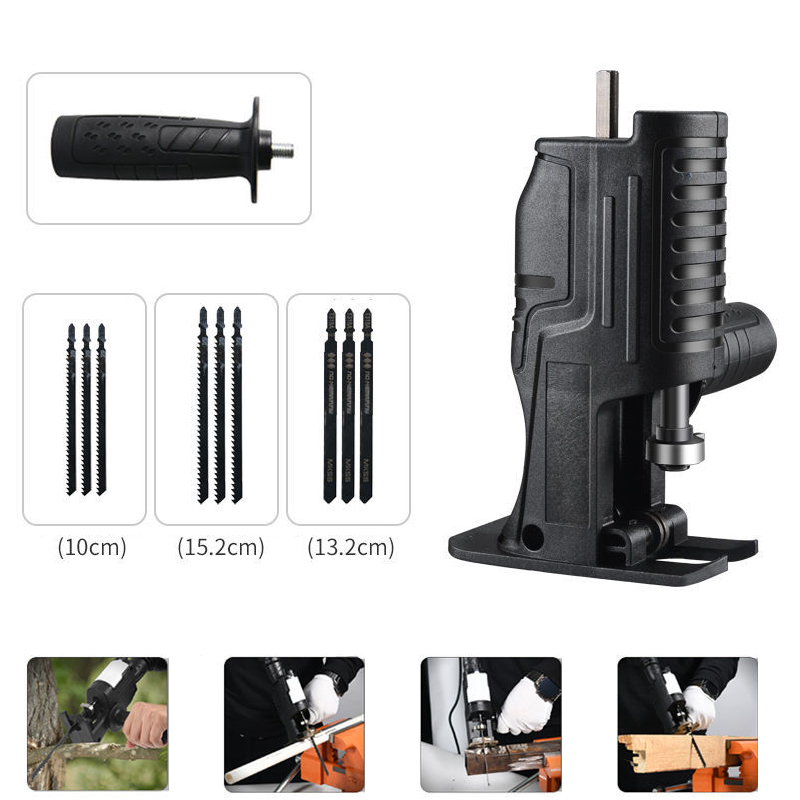 Reciprocating Saw Attachment Drill - สว่านไฟฟ้าแบบมือถือ พร้อมเลื่อยไฟฟ้าแบบใช้ในบ้าน เลื่อยลูกสูบขนาดเล็ก ชุดอุปกรณ์เสริมเครื่องมือไฟฟ้าแบบมือถือสำหรับช่างไม้