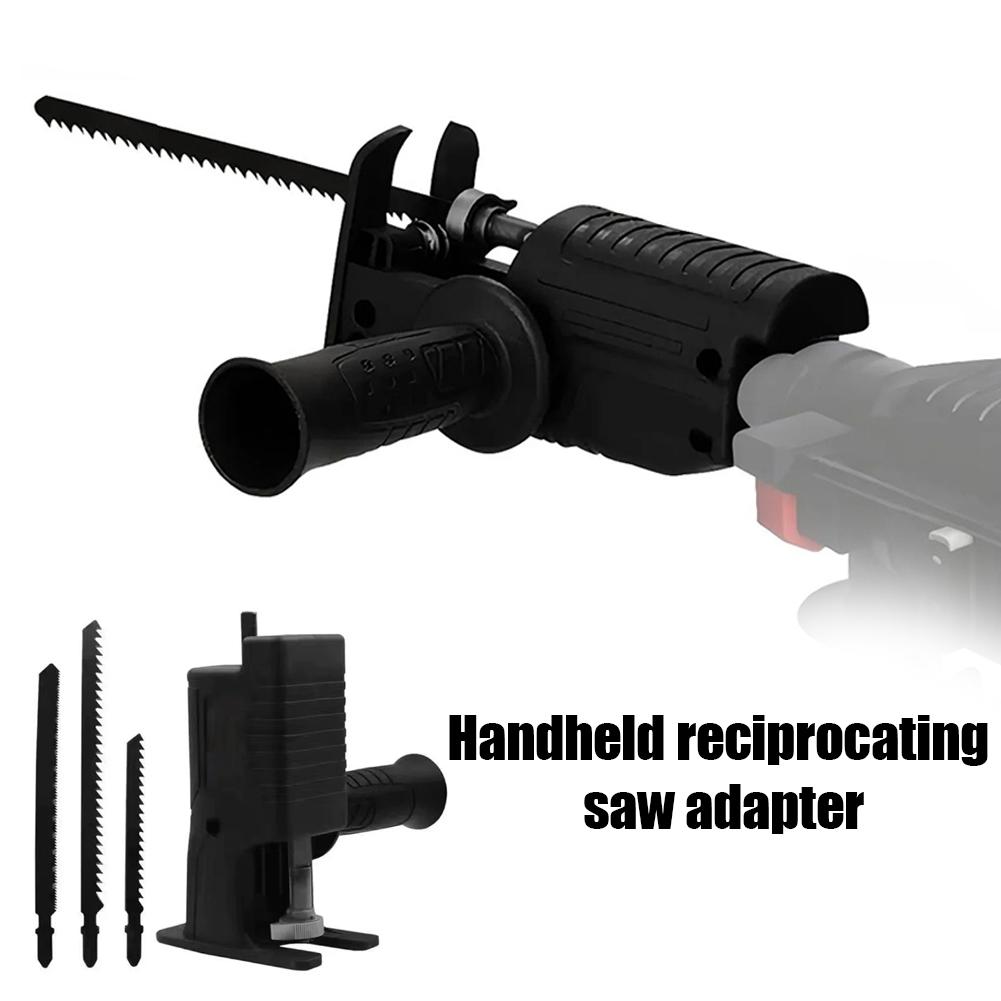Reciprocating Saw Attachment Drill - อะแดปเตอร์แปลงสว่านไฟฟ้าเป็นเลื่อยลูกสูบ อุปกรณ์เสริมสว่านอเนกประสงค์สำหรับตัดไม้และตัดท่อพีวีซี