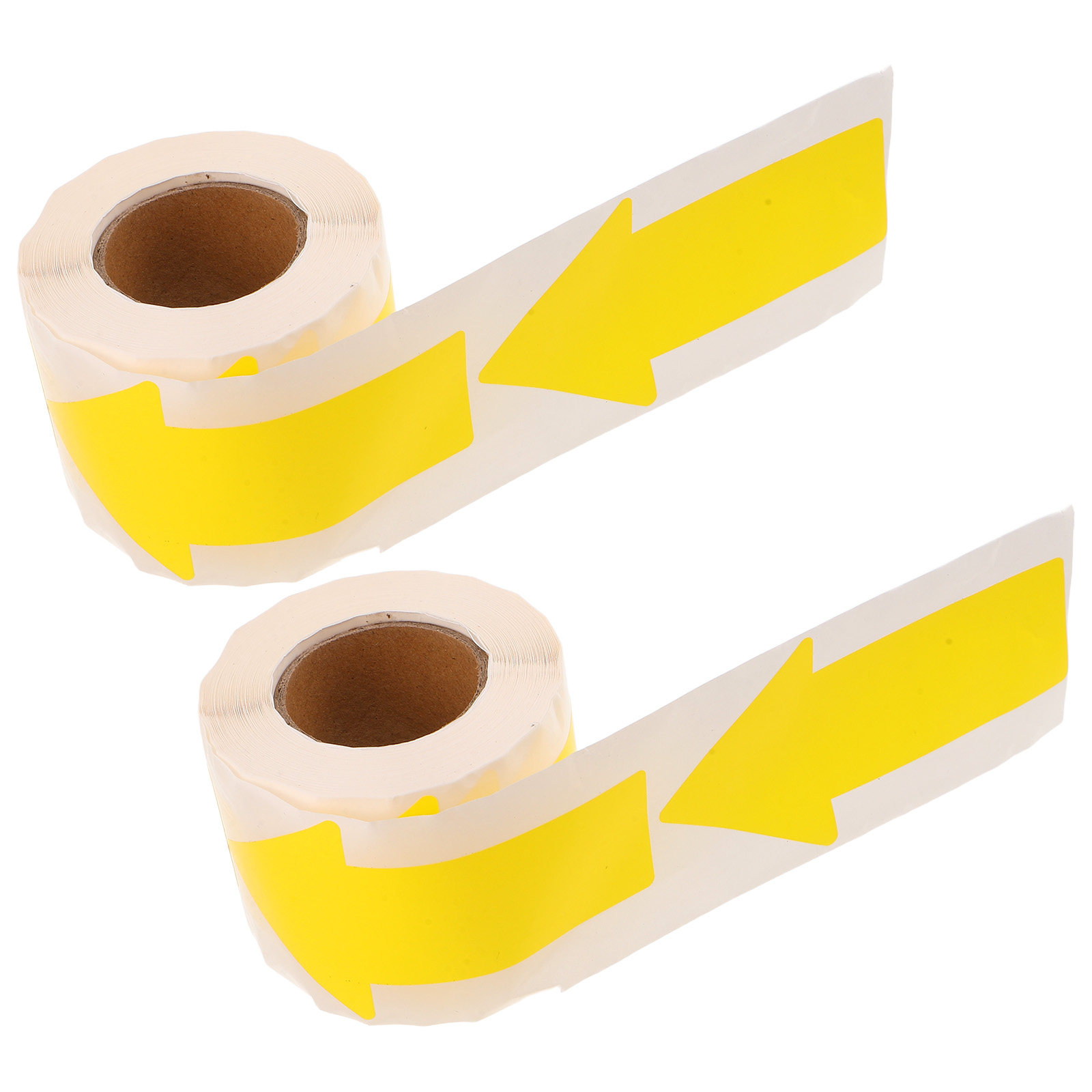 Plumbing - สติกเกอร์ติดท่ออุตสาหกรรม 2 ม้วน พร้อมลูกศร สีเหลือง แบบมีกาวในตัว