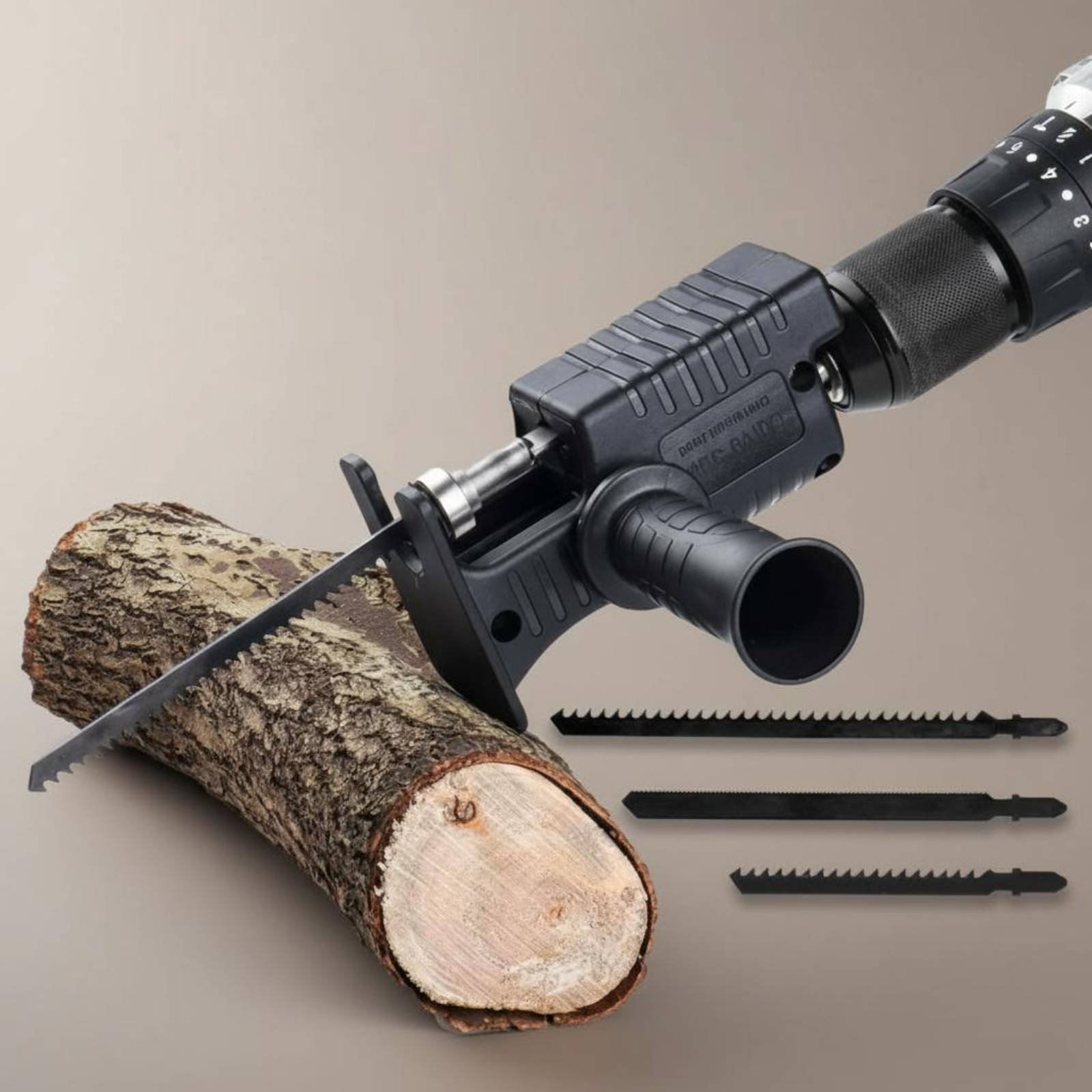 Reciprocating Saw Attachment Drill - อะแดปเตอร์แปลงสว่านเป็นเลื่อยลูกสูบ อุปกรณ์เสริมสำหรับเครื่องมือไฟฟ้า ตัดไม้ ใช้งานได้ยาวนาน น้ำหนักเบา เหมาะสำหรับงาน