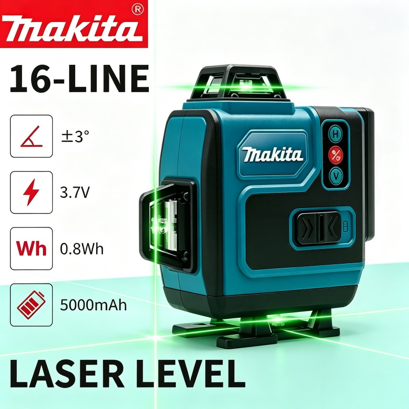 Laser Level 16 Lines 4D Green - แบตเตอรี่ Makita 40V 5.0Ah Max เลเซอร์ระดับ