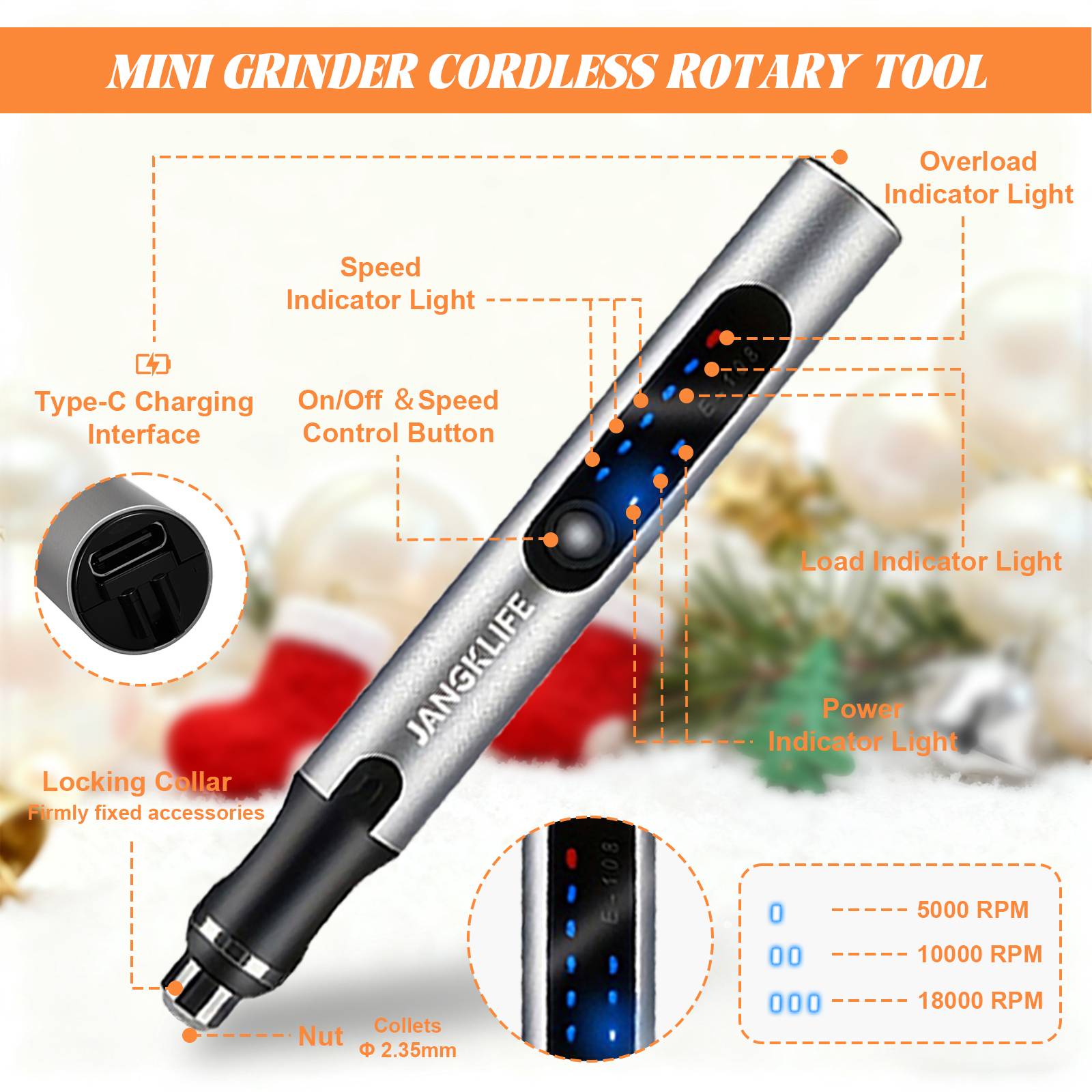 ชุดเครื่องมือหมุนไร้สาย USB ปา - Cordless Rotary Tool Kit Accessories บทวิจารณ์และราคา