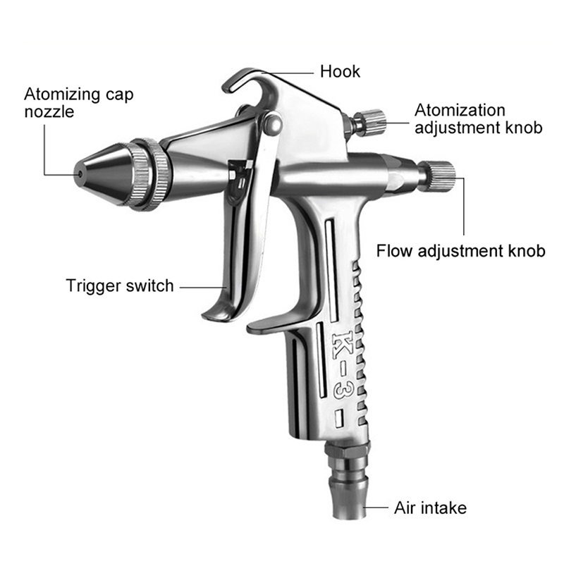 ปืนพ่นสีขนาดเล็กสำหรับพ่นสี K- - Airbrush Kit With Mini Compressor บทวิจารณ์และราคา
