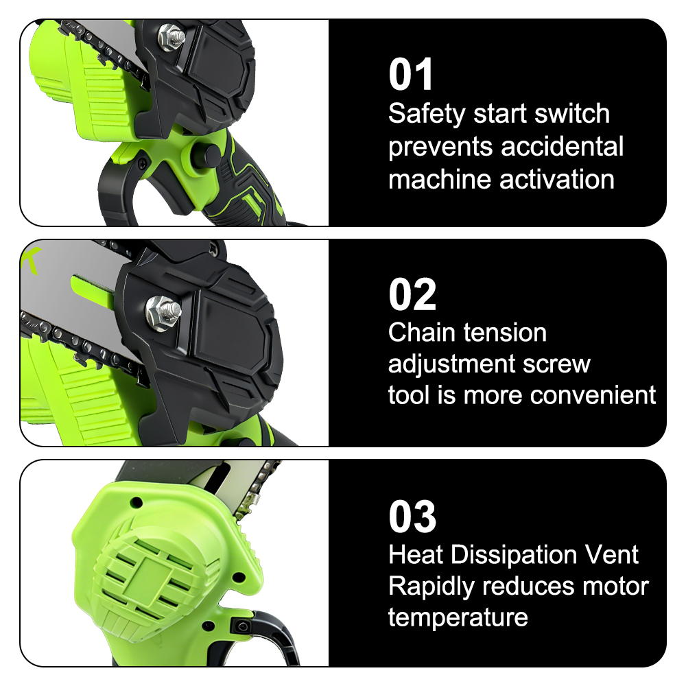 เลื่อยโซ่ไฟฟ้าขนาดพกพา 6 นิ้ว  - Mini Electric Chainsaw 6 Inch บทวิจารณ์และราคา