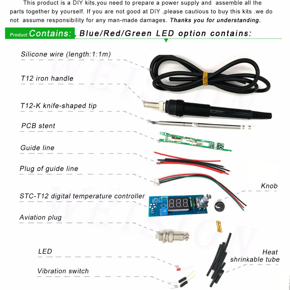 STC-T12 บัดกรีเหล็กชุด DIY/หน่ - Digital Soldering Station T12 บทวิจารณ์และราคา