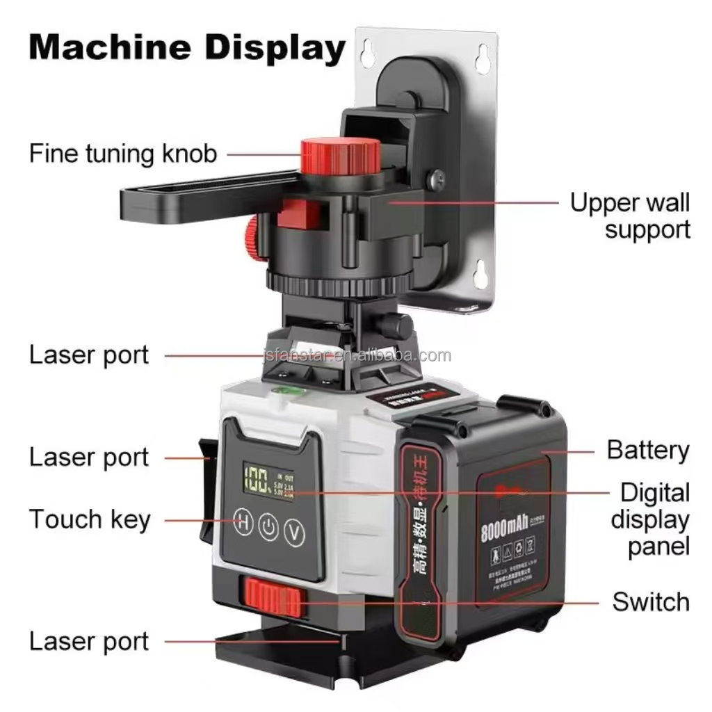 ระดับเลเซอร์สีเขียว ATVNew Dig - Laser Level 16 Lines 4D Green บทวิจารณ์และราคา