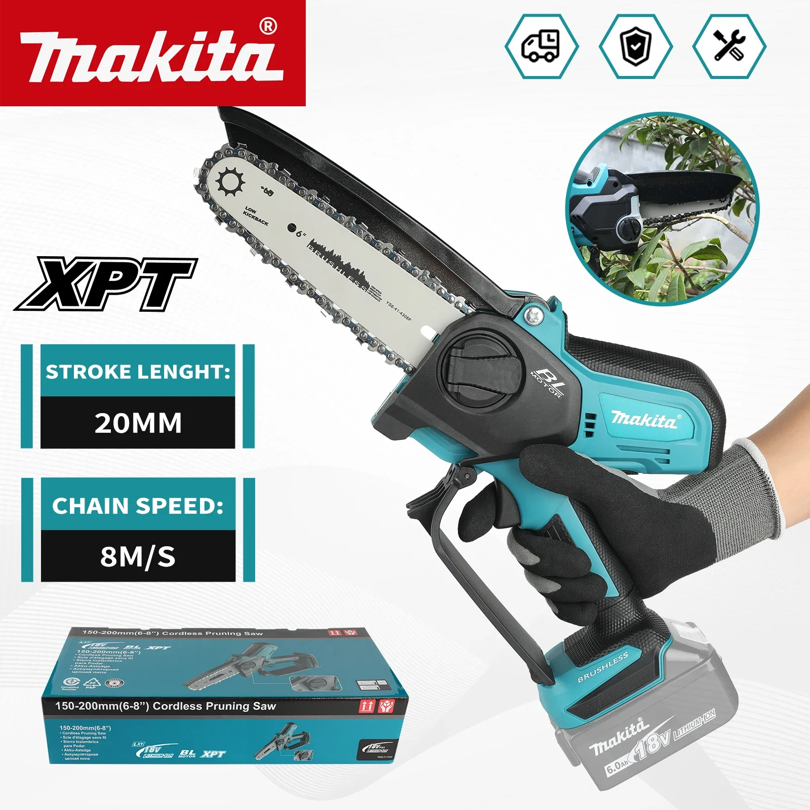 เลื่อยโซ่ไฟฟ้า Makita UC286 ขน - Mini Electric Chainsaw 6 Inch บทวิจารณ์และราคา