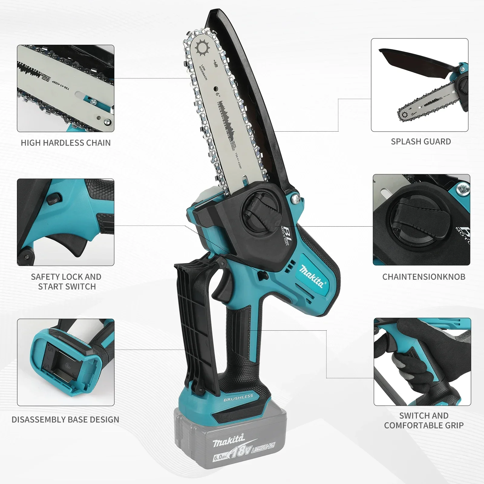 เลื่อยโซ่ไฟฟ้า Makita UC286 ขน - Mini Electric Chainsaw 6 Inch บทวิจารณ์และราคา