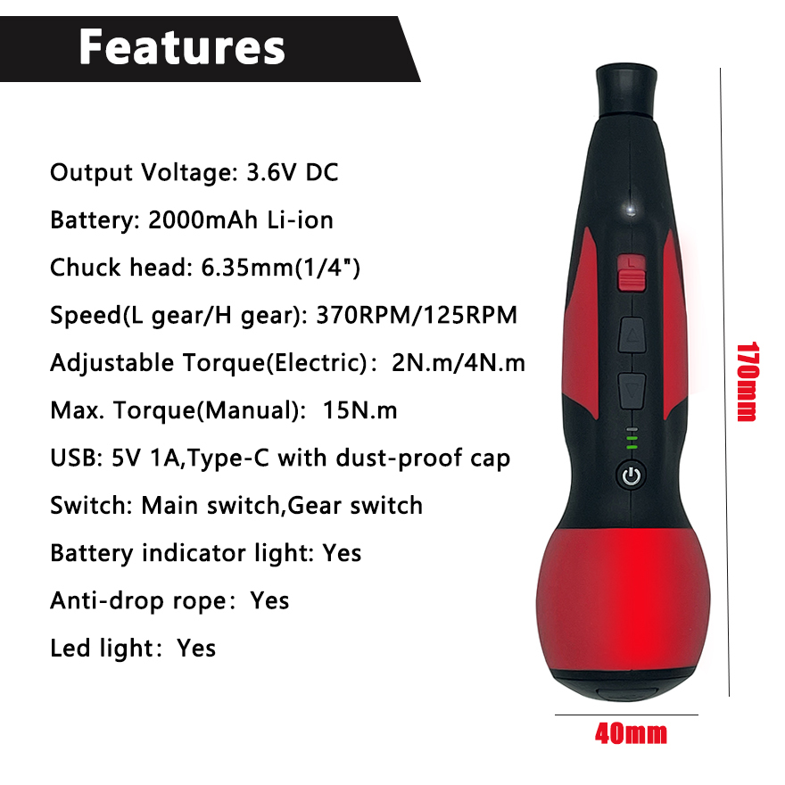สว่านไฟฟ้าขนาดเล็กปรับแรงบิดได - Electric Screwdriver Rechargeable Usb บทวิจารณ์และราคา