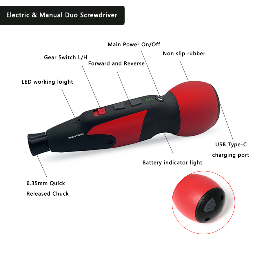 สว่านไฟฟ้าขนาดเล็กปรับแรงบิดได - Electric Screwdriver Rechargeable Usb บทวิจารณ์และราคา
