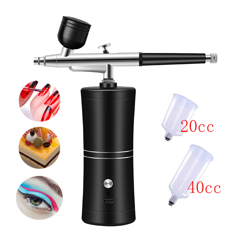 Airbrush สําหรับเล็บสีศิลปะแบบ - Airbrush Kit With Mini Compressor บทวิจารณ์และราคา