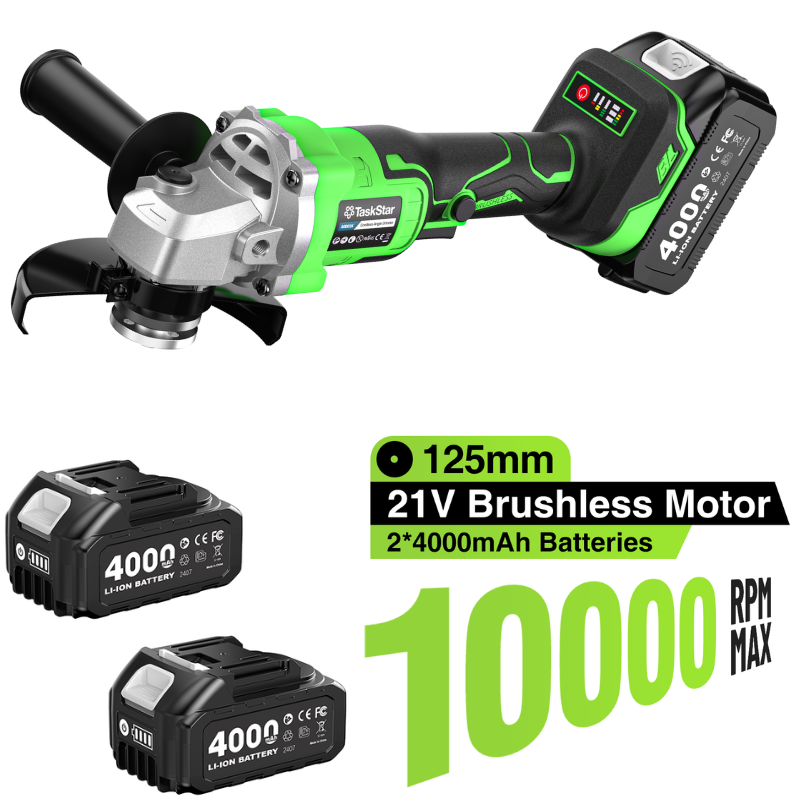ชุดเครื่องเจียร TaskStar 10000 - Brushless Angle Grinder Battery Powered บทวิจารณ์และราคา