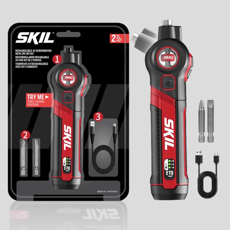SKIL 5619 4V มินิไขควงไฟฟ้าชุด - Electric Screwdriver Rechargeable Usb บทวิจารณ์และราคา