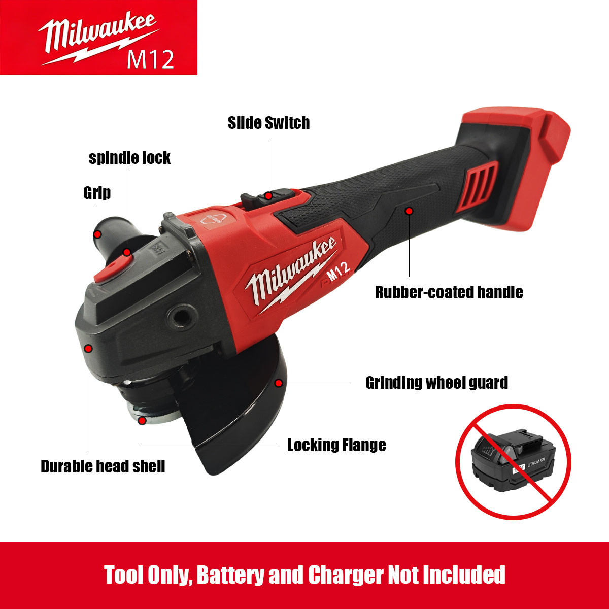 เครื่องเจียรไร้สาย Milwaukee M - Brushless Angle Grinder Battery Powered บทวิจารณ์และราคา
