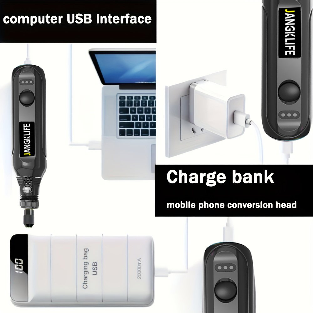 ชุดเครื่องมือหมุนไร้สาย USB ปา - Cordless Rotary Tool Kit Accessories บทวิจารณ์และราคา