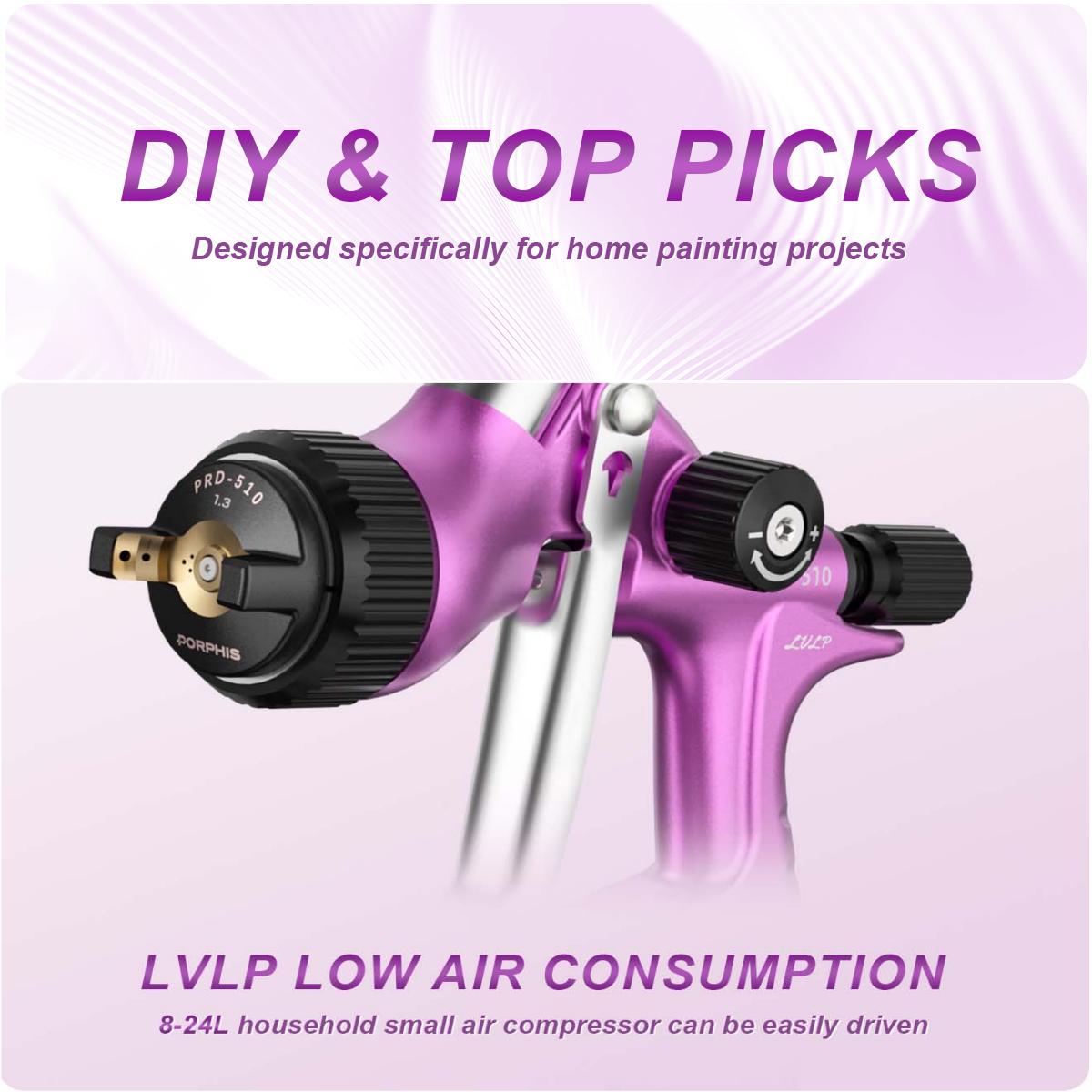 ปืนพ่นสีแบบ LVLP รุ่น PORPHIS  - Airbrush Kit With Mini Compressor บทวิจารณ์และราคา