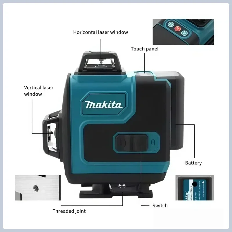 แบตเตอรี่ Makita 40V 5.0Ah Max - Laser Level 16 Lines 4D Green บทวิจารณ์และราคา