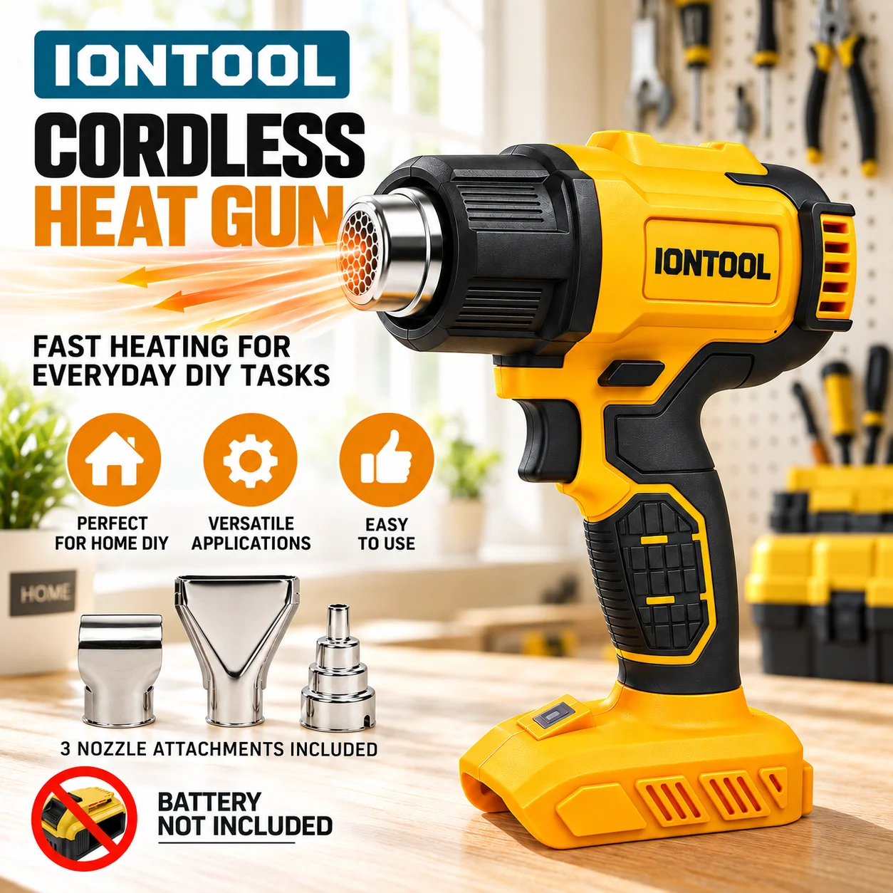 ไอออนทูล ปืนลมร้อนไร้สายไร้แปร - Cordless Heat Gun For Shrink Tubing บทวิจารณ์และราคา