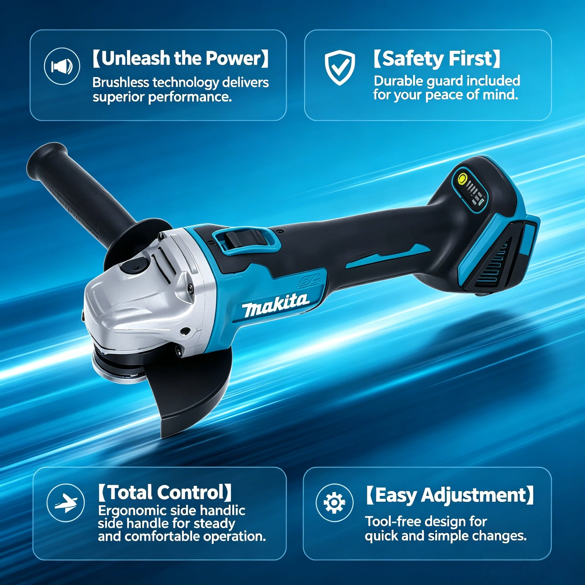 เครื่องเจียรไร้สาย Makita DGA4 - Brushless Angle Grinder Battery Powered บทวิจารณ์และราคา